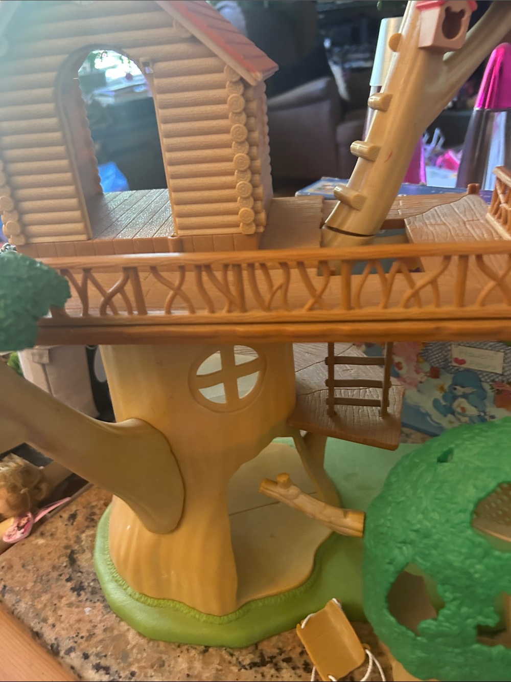 Calico Critter Treehouse Playset - Brown and Green Kids Toy, no other pieces, as